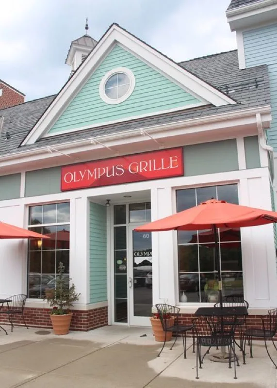 Olympus Grille storefront in Cohasset, Massachusetts